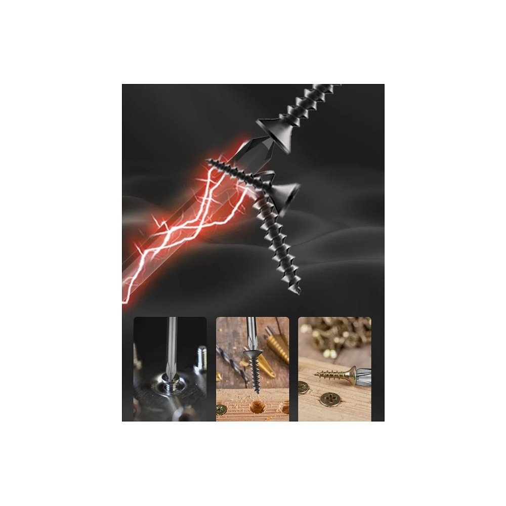 Отвертка Deli HS EHT1206, PH2х150 мм, Soft Touch, черный - 4