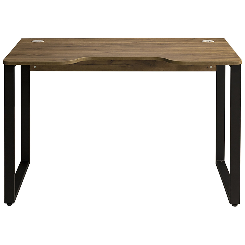 Стол геймерский компьютерный "Лофт Гонконг", черный, табачный крафт - 3