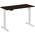Стол с электроприводом WellDesk Light 1300x675х18 белый/дуб термо черно-коричневый (9116310+9178193)