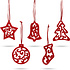 Набор новогодних игрушек "Jubany", 5 шт, красный