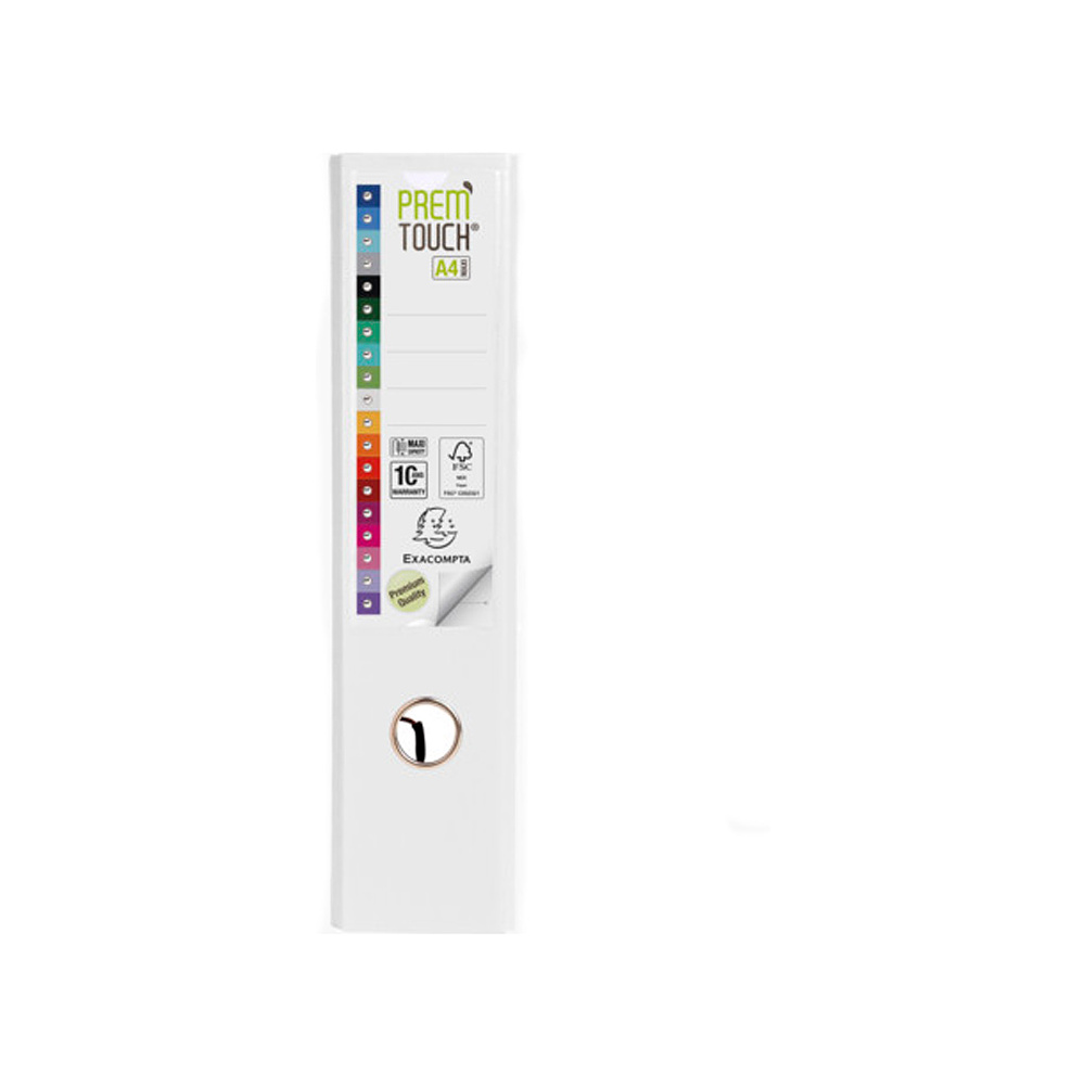 Папка-регистратор "Exacompta", A4, 80 мм, ПВХ, белый - 4