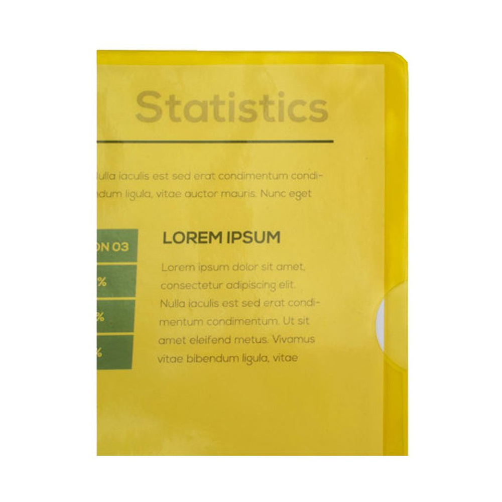 Папка-уголок "Exacompta", А4, 130 мк, ПВХ, прозрачный, желтый - 4