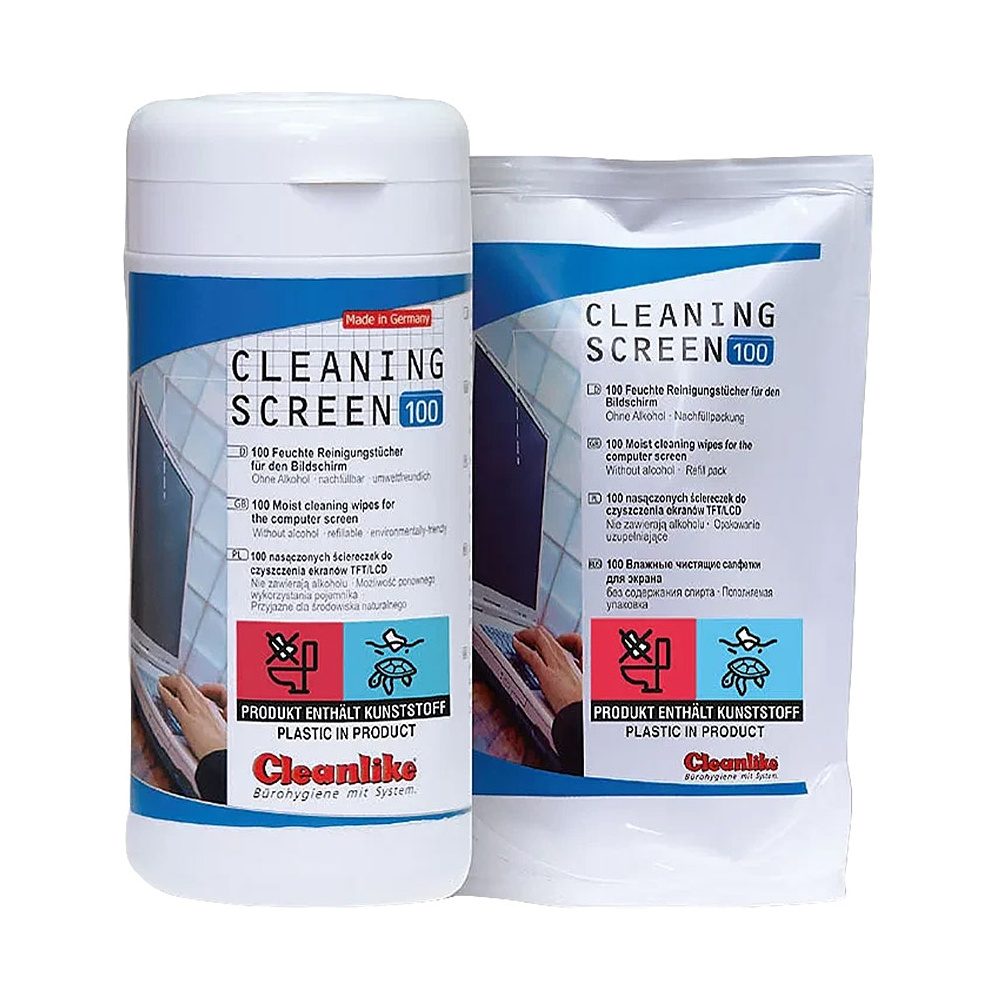 Сменный блок салфеток (без содержания спирта) "Cleanlike", 100 шт, Безалкогольные - 2