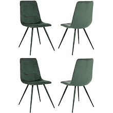 Стул Бюрократ "CH-K1_4", ткань, зеленый, металл,  комплект 4 штуки