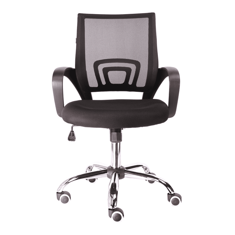 Кресло для персонала "EVERPROF EP-696", ткань, сетка, хром, черный - 2
