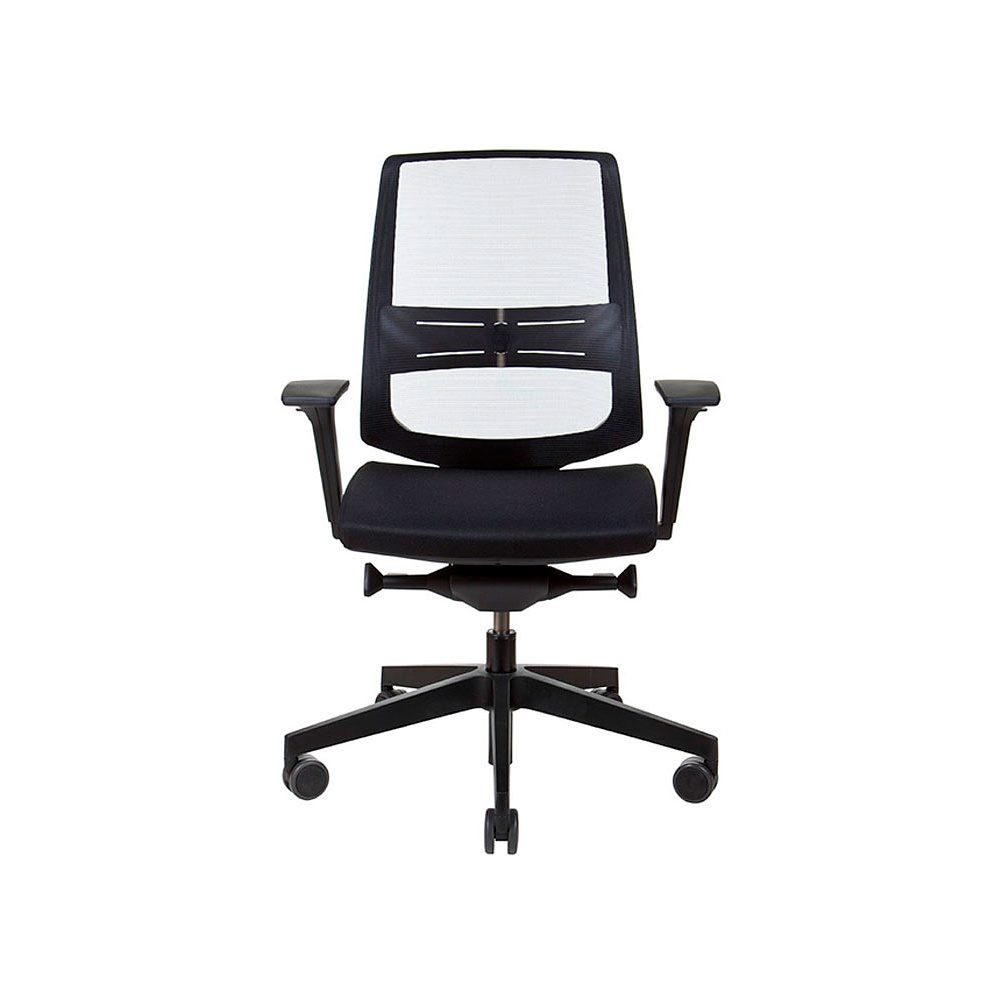 Кресло для персонала Profim "LightUp 250SL P61PU", пластик, сетка, ткань, черный - 2