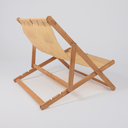 Кресло-шезлонг двойной DYATEL, ткань, бежевый, массив сосны  - 5