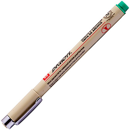 Ручка капиллярная "Pigma Brush", 0,25 мм, зеленый