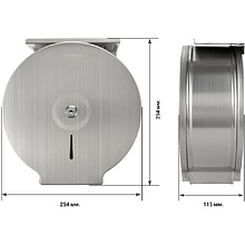 Диспенсер для туалетной бумаги в больших и средних рулонах BXG-PD-5005A, металл, серебристый, матовый