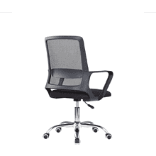 Кресло для персонала SitZone "U-0385 CH", ткань, хром, черный