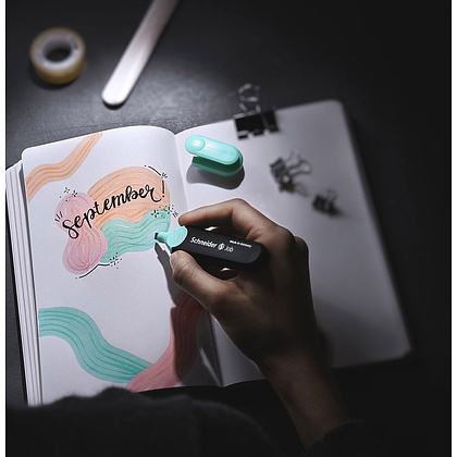 Маркер текстовый "Schneider Job", зеленый - 7