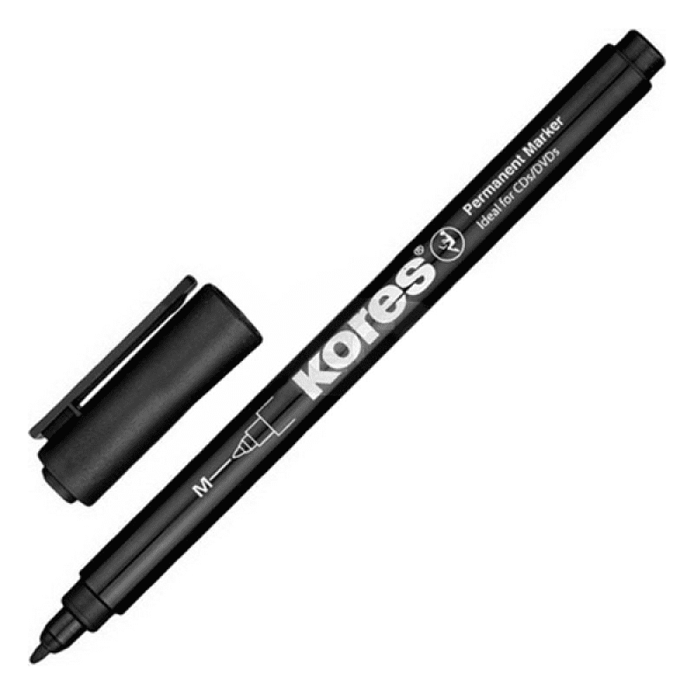 Маркер перманентный "Kores", черный