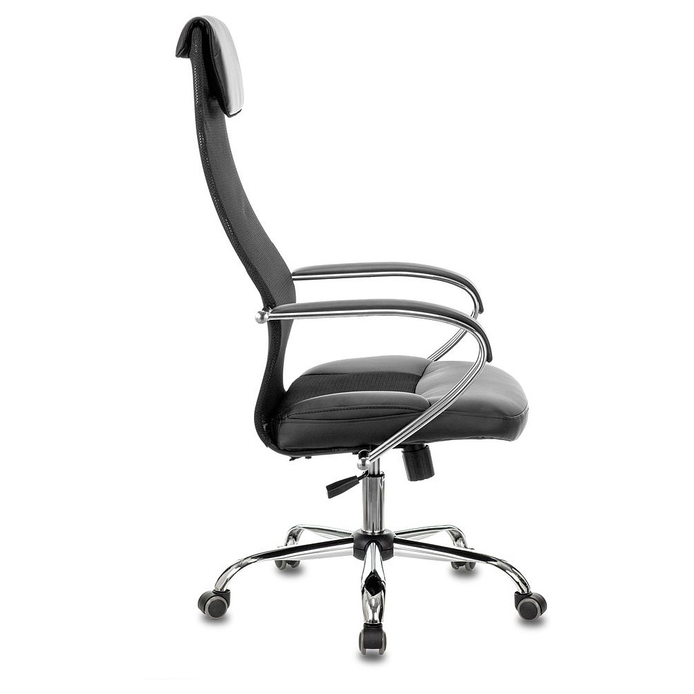 Кресло для руководителя Бюрократ "CH-608SL/BLACK", экокожа, сетка, ткань, сетка, металл, черный - 2