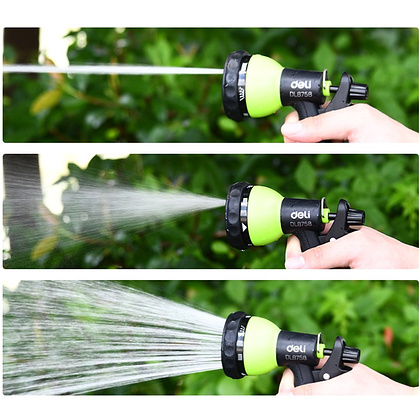 Пистолет-распылитель Deli GS EDL8758, 7 функций, быстросъем, фиксатор курка, черный, зеленый - 8