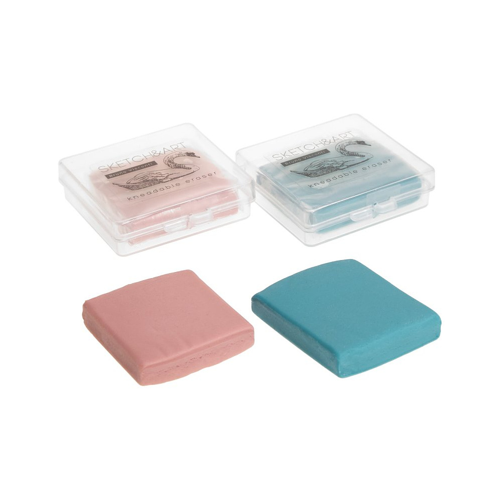 Ластик-клячка "Sketch&Art", 1 шт, розовый, голубой