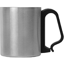 Кружка Oasis "Climber", нержавеющая сталь, пластик, 220 мл, серебристый, черный