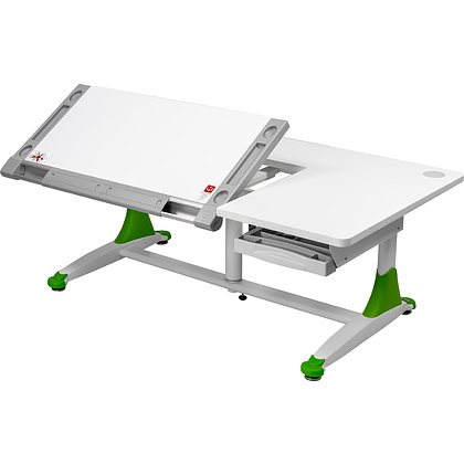 Стол Comf-Pro King Desk, 1400х765х(530-770) мм, белый, зеленый