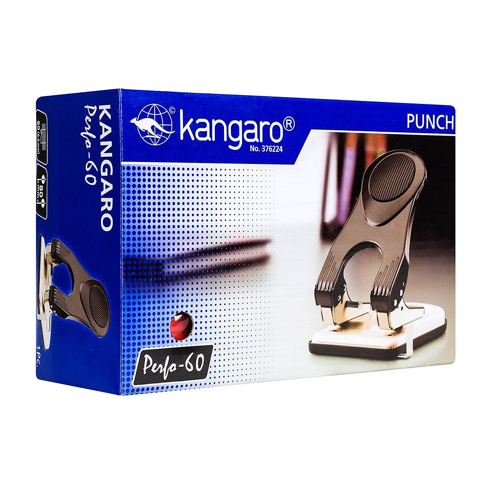 Дырокол Kangaro "Perfo 60", 60 листов, черный - 3