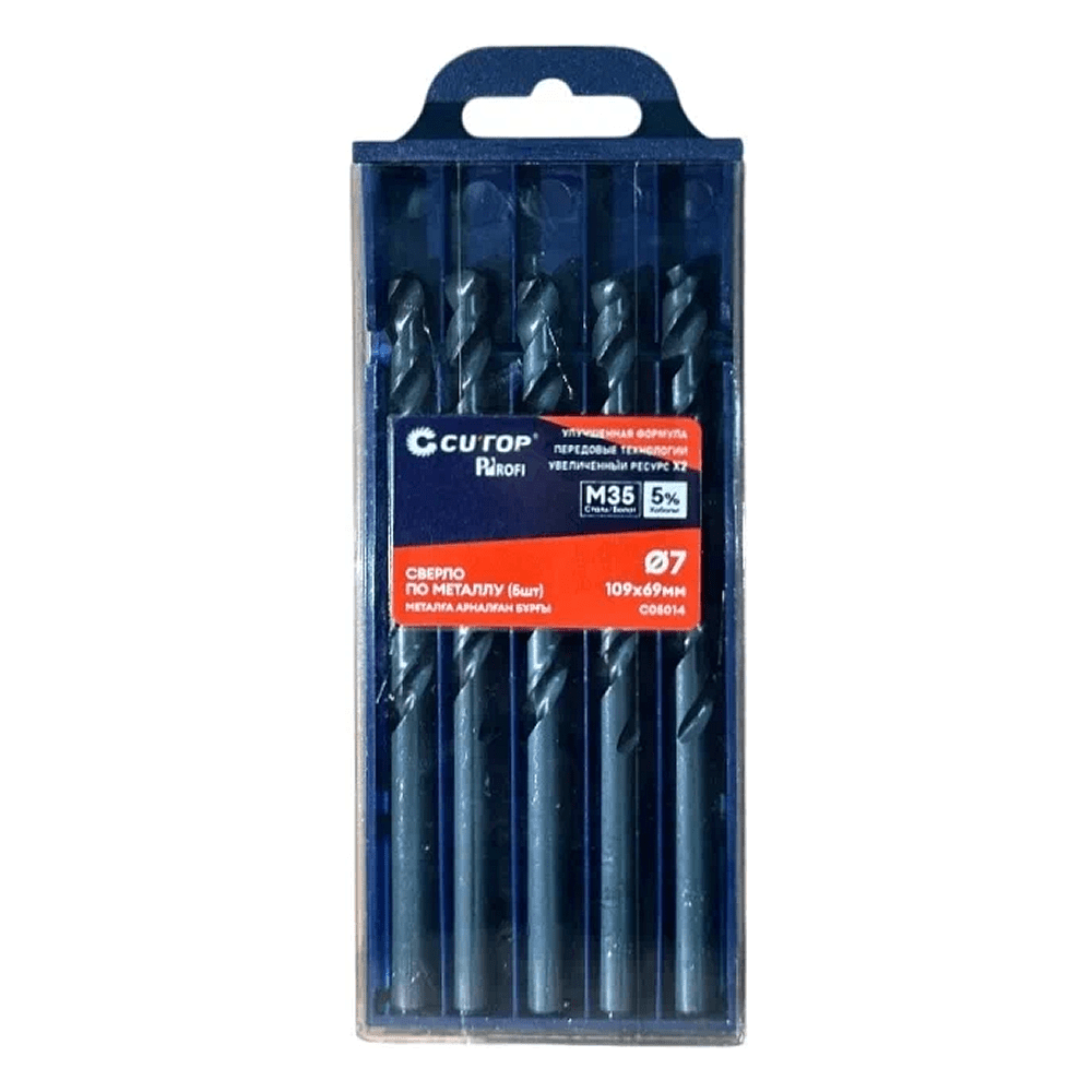 Сверло по металлу CUTOP Profi C05014, 7.0х109 мм, 5 штук
