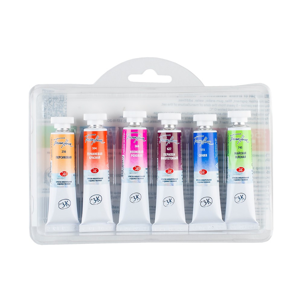 Краски акварельные "Белые ночи полночь ботанический скетч", набор 6 цветов, тубы - 5