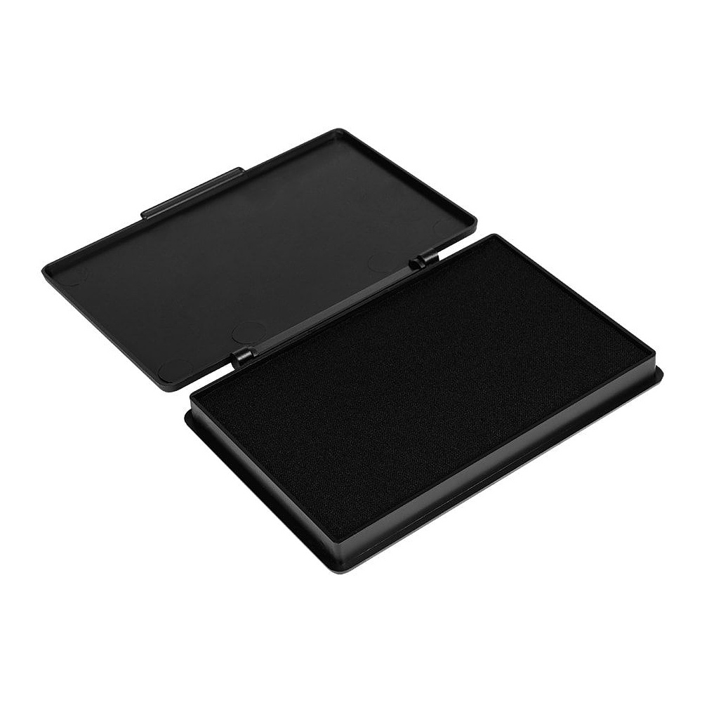 Штемпельная подушка с пластиковой крышкой, синий - 2