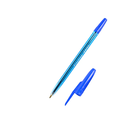 Ручка шариковая "Vitolina", 1.0 мм, прозрачный, стерж. синий - 3