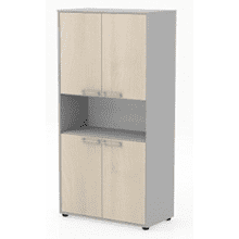 Коллекция Титан Шкаф ТН450/2+ТНД22+ТНТ80/2, 800х400х1825, с 2-мя комплектами глухих малых дверей и топом