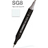 Маркер перманентный двусторонний "Sketchmarker Brush", SG8 простой серый 8