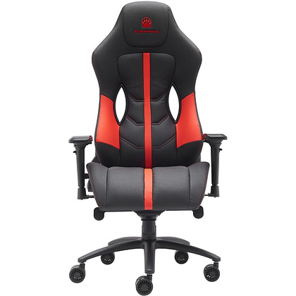 Кресло игровое EVERPROF "Jaguar", экокожа, металл, черный, красный - 3
