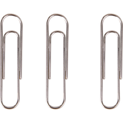 Скрепки "Deli", 33 мм, 100 шт, серебристый - 2