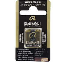 Краски акварельные "Rembrandt", 410 умбра зеленоватая, кювета