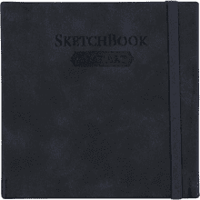 Скетчбук для графики "GrafArt white", 40 листов, 12х12 см, 160 г/м2, черный