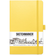 Скетчбук "Sketchmarker", 13x21 см, 140 г/м2, 80 листов, лимонный