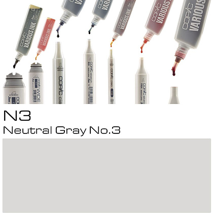 Чернила для заправки маркеров "Copic", N-3 нейтральный серый №3 - 2