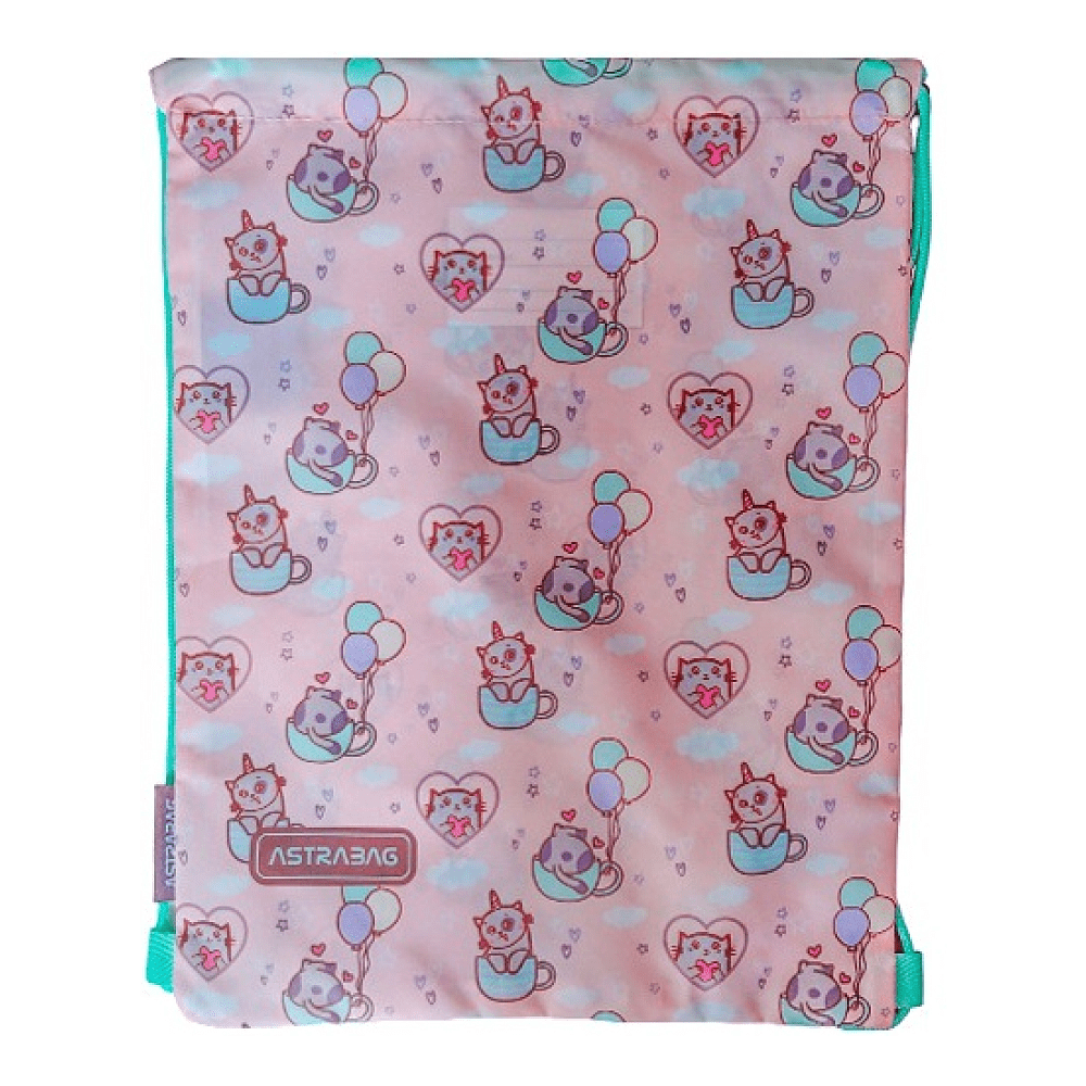 Мешок для обуви Astra "Kitty's world", розовый