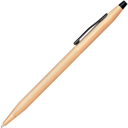 Ручка шариковая автоматическая "Cross Classic Century Brushed Rose-Gold PVD", 0.7 мм, розовое золото, черный, стерж. черный