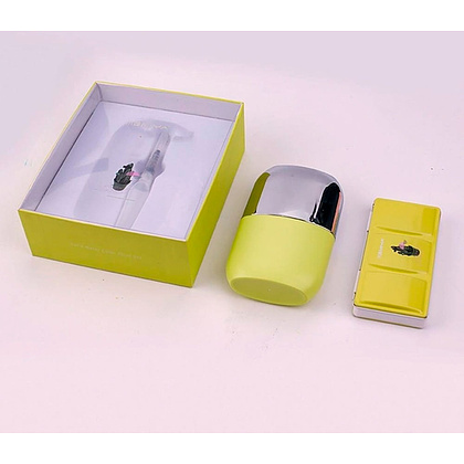 Набор для рисования акварелью "Himi Miya" (краски 18 цветов, кисть, бумага, стакан), желтый футляр - 8