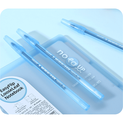 Ручка шариковая "iSelect", 0.7 мм., пластик, прозрачный синий, стерж. синий - 4