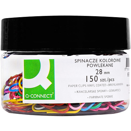 Скрепки "Q-Connect", 28 мм, 150 шт, ассорти