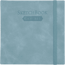 Скетчбук для графики "GrafArt white", 40 листов, 12х12 см, 160 г/м2, голубой дым