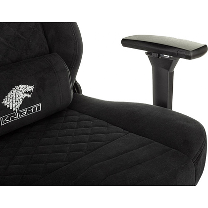 Кресло игровое Бюрократ Knight Hunter, искусственная замша, черный - 10