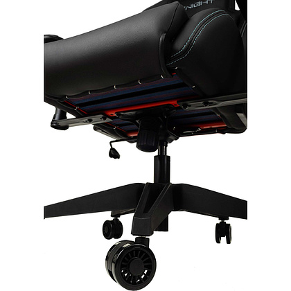 Кресло игровое Бюрократ "Knight Outrider Smile", экокожа, пластик, черный - 9