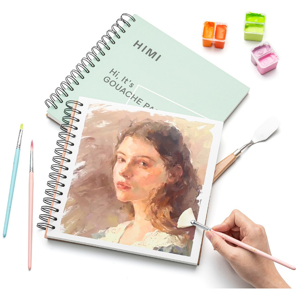 Скетчбук "Himi", 21.6x21.6 см, 160 г/м2, 50 листов, розовый  - 2