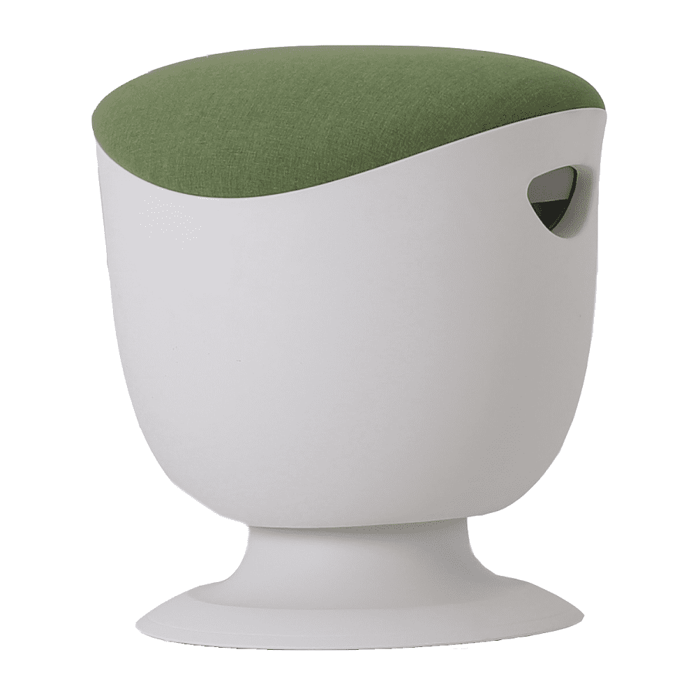 Стул для активного сиденья "Tulip", пластик, белый, зеленый