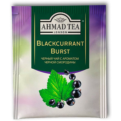 Чай "Ahmad Tea Blackcurrant Burst", 25 пакетиков x1.5 гр, черный, со вкусом черной смородины - 3