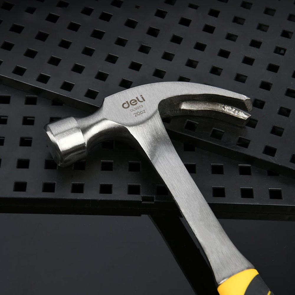 Молоток-гвоздодер Deli YS EDL5073, 0,55 кг, цельнокованный, фибергласовая рукоятка - 3