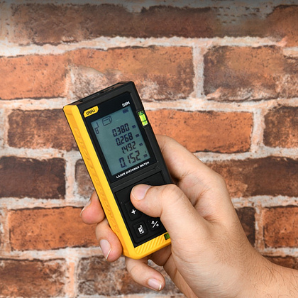 Дальномер лазерный Deli YS EDL4169, 80 м, желтый, черный - 4