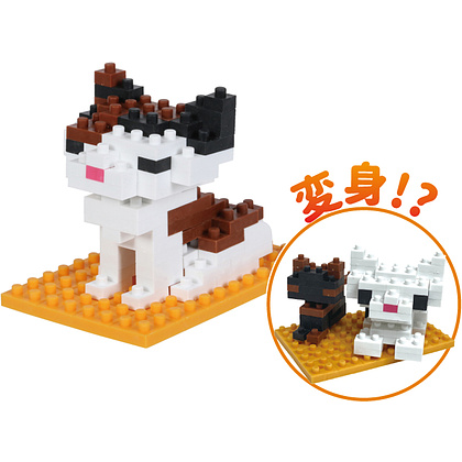 Ластик Iwako Blocks "Calico Cat Kit", 1 шт, ассорти, блистер - 5