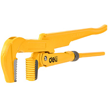 Ключ трубный Deli YS EDL105155 1,5", раскрытие губок, 55 мм, желтый