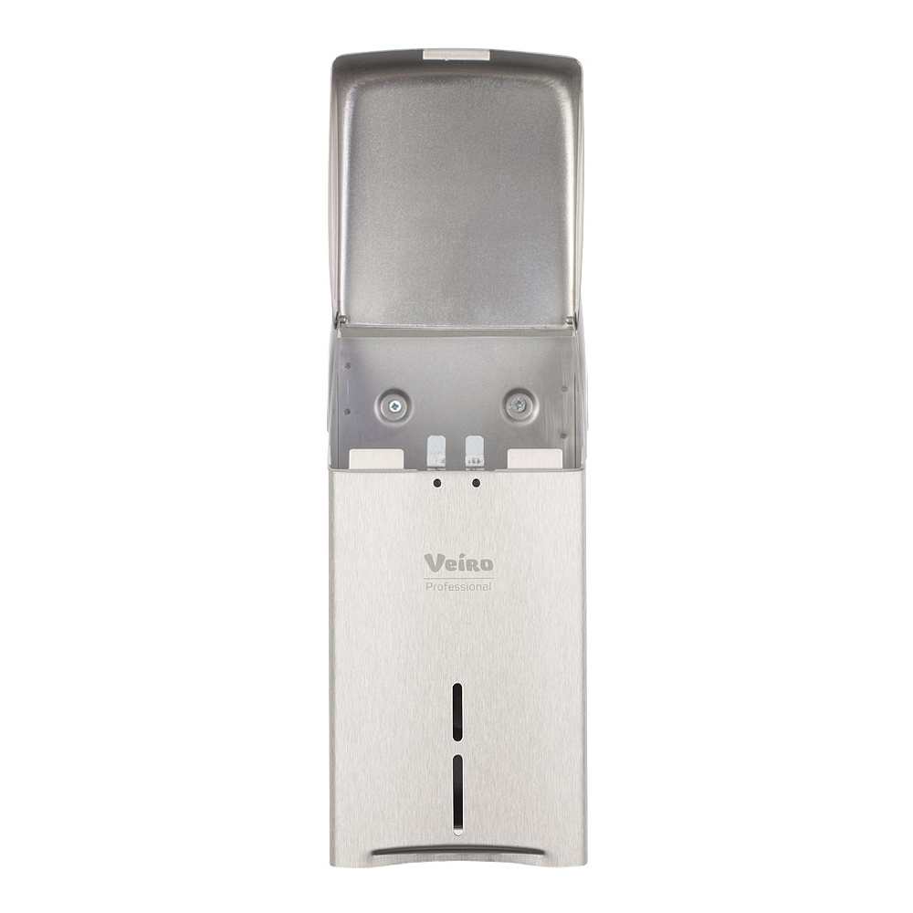 Диспенсер Veiro Professional "L-ONE Steel" для туалетной бумаги листовой, серебристый - 5